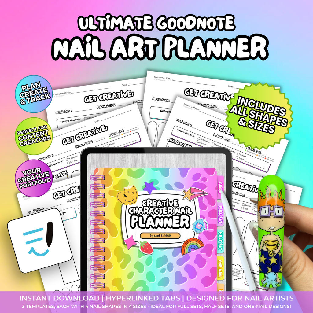 Goodnotes Character Nail Art Planner