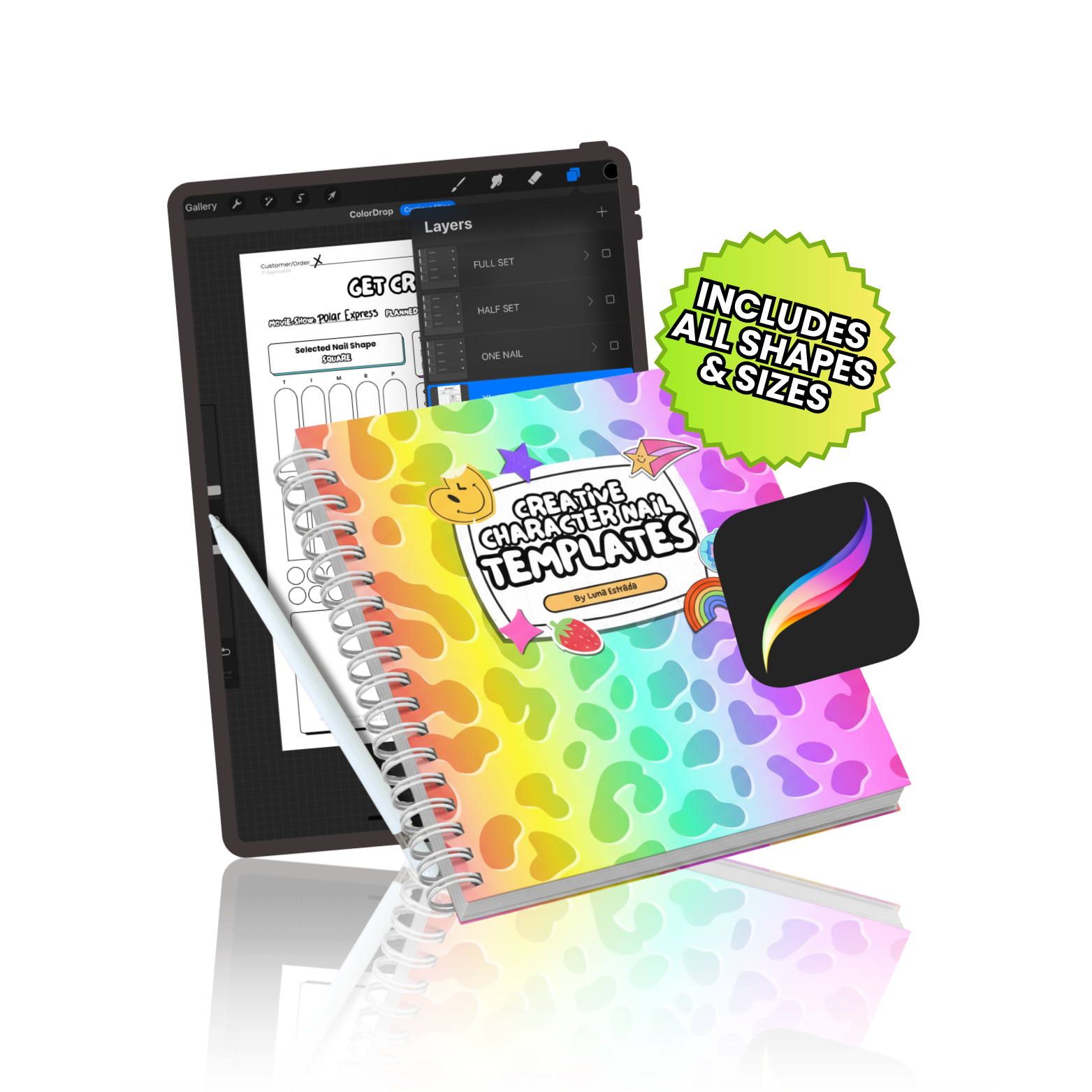 Procreate Character Nail Art Planner