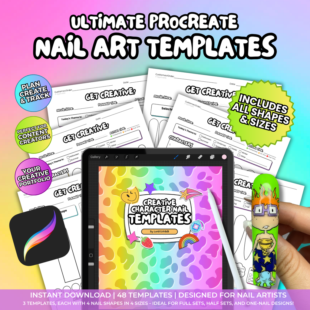 Procreate Character Nail Art Planner