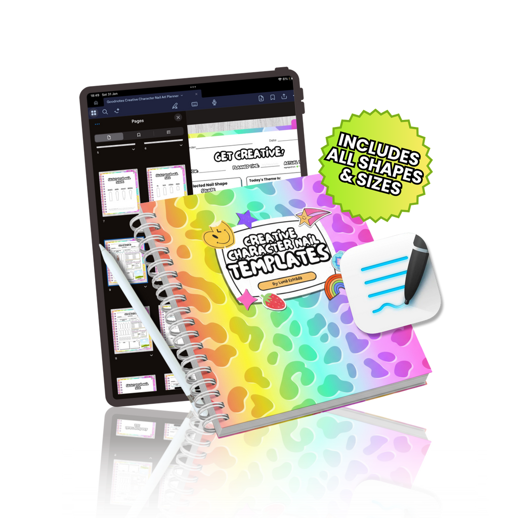 Goodnotes Character Nail Art Planner